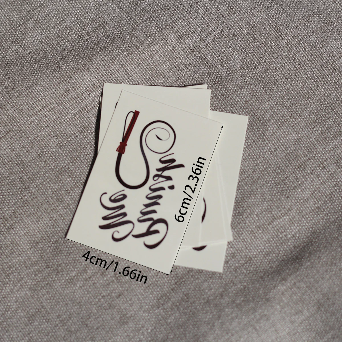 Temporary Tattoo Stickers 5Pcs/Pack, Punish Cursive Word Fake Tattoo Waterproof Body Art