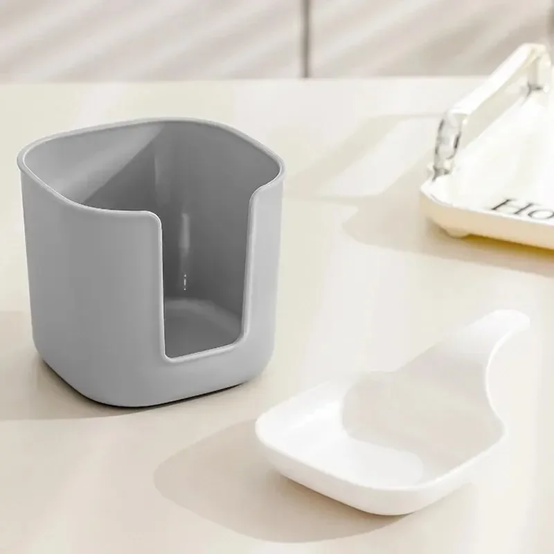 

7 шт./компл., имитация кости фарфора, пластиковые посуды с белой ручкой | Набор со стеллажем для хранения