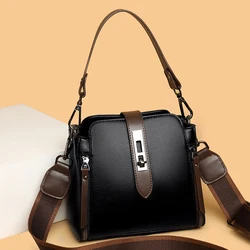 High-quality Messenger Bags For Women Luxury High Quality Ladies Handbags Bucket Bag Pu Leather Crossbody Shoulder Bags Female