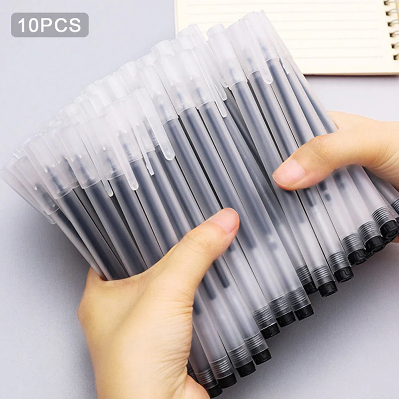 10pcs 0,5mm schwarzer Gel stift niedliche stationäre Lieferungen neutraler Stift für Schul büro Prüfung liefert Briefpapier Signatur stift