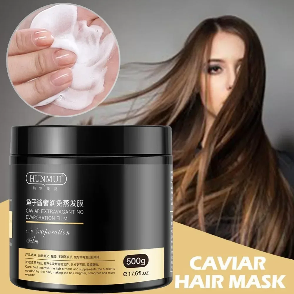 

500g Caviar Hair Mask Deep Conditioning for Damaged Hair Frizzy Split Ends Hair Treatment Smoothing