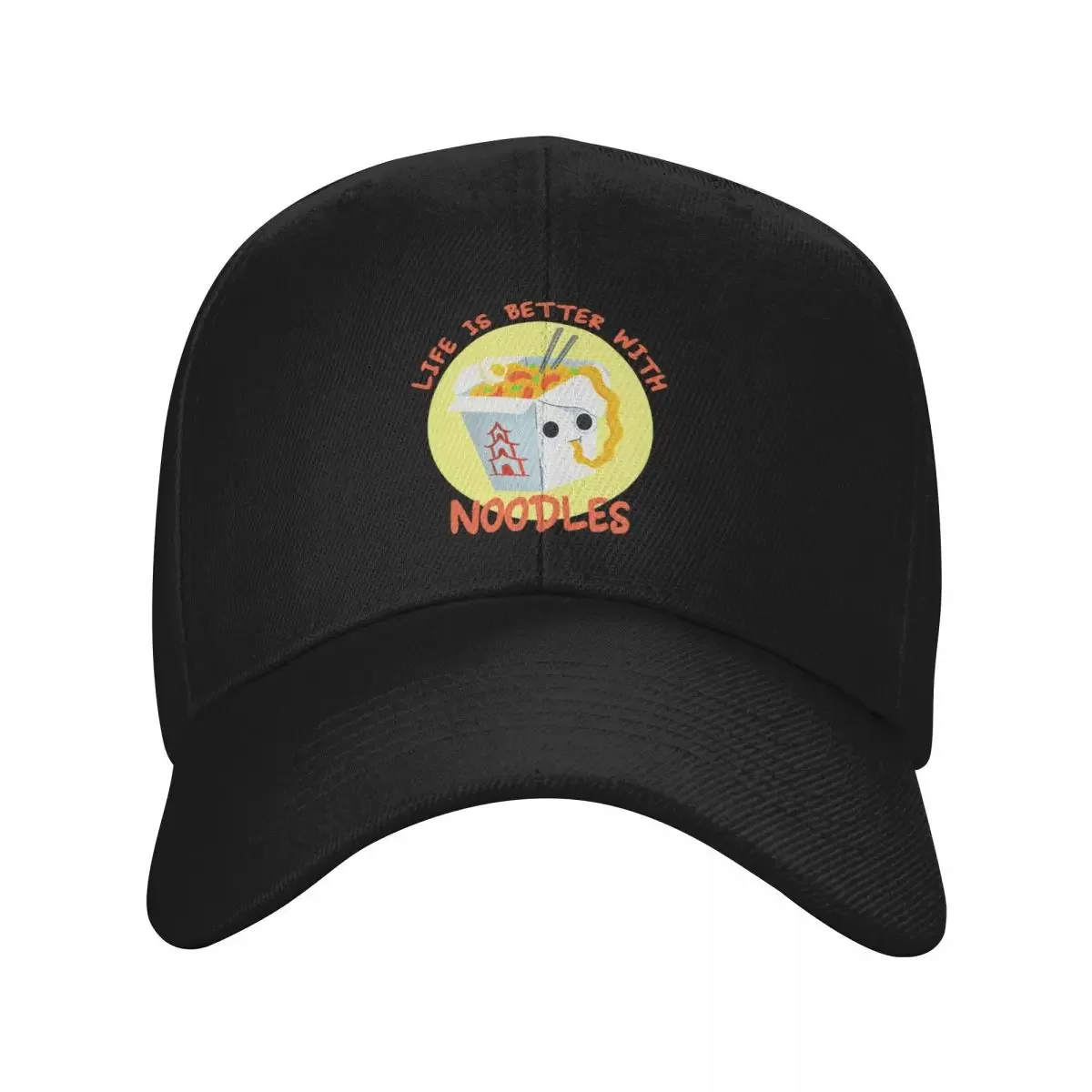 

Life is better with Noodles-Cute asian food lover quotes Baseball Cap Golf Hat Male hat Luxury Brand Women's Beach Men's