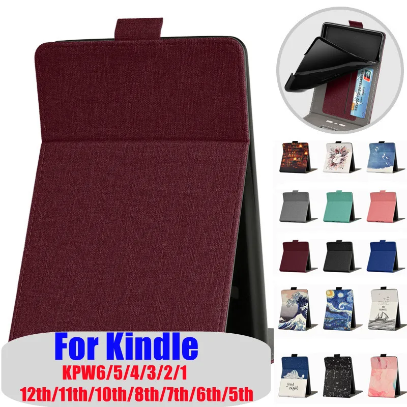 

Чехол-подставка для Kindle Paperwhite Colorsoft 2024 2022 2021 6/7/8th 10th 11th 12th Generation 6 6,8 7-дюймовый защитный чехол для электронной книги