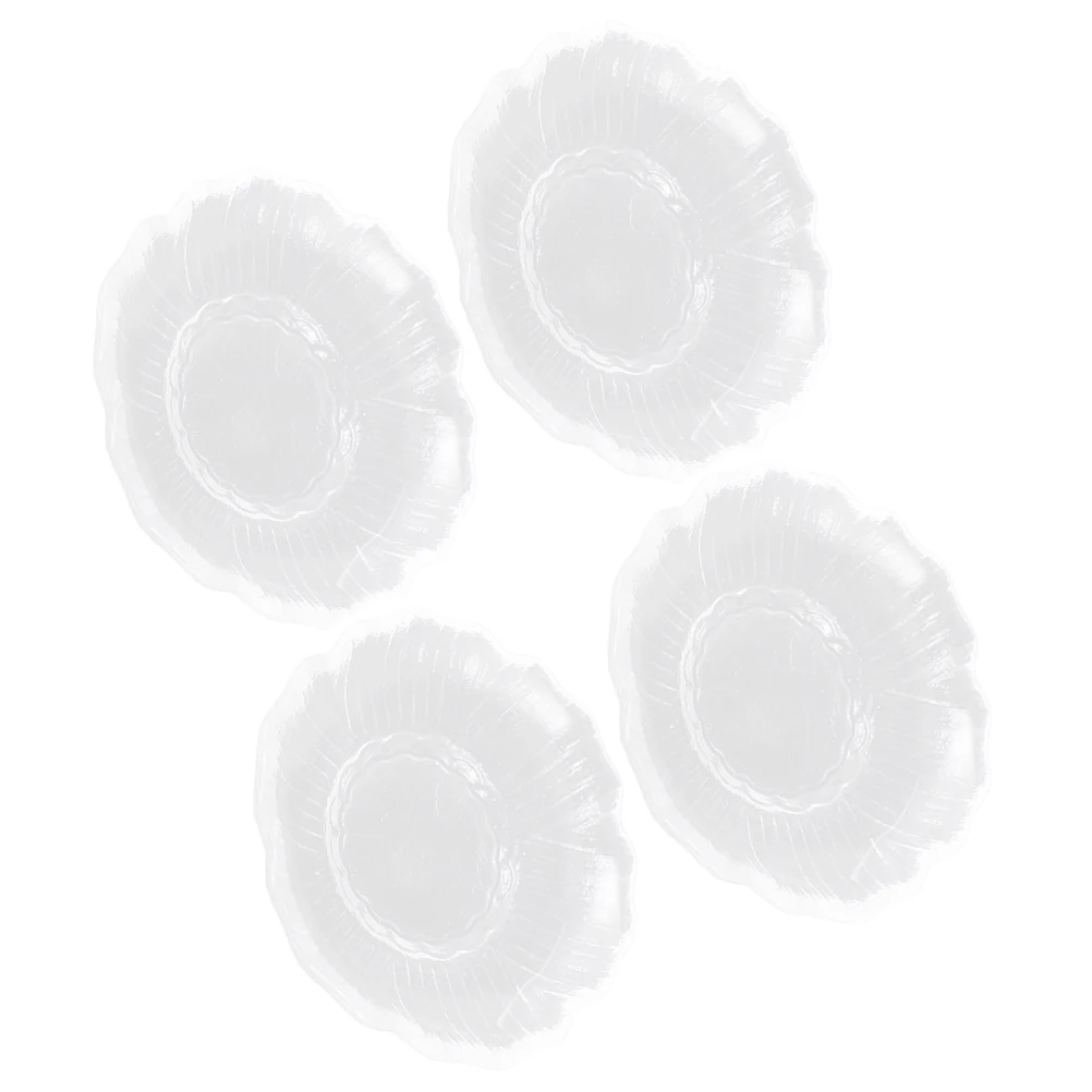 

4 Pcs Sauce Plate Glass Dessert Tray Drinking Glasses Saucer Cookie Japanese-style Coffee Cup