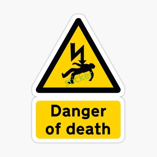 خطر الكهربائية عالية الجهد سيارة ملصق مائي Jdm على الطرق الوعرة الزجاج الأمامي الخلفي جذع الديكور مضحك علامة السيارة #4