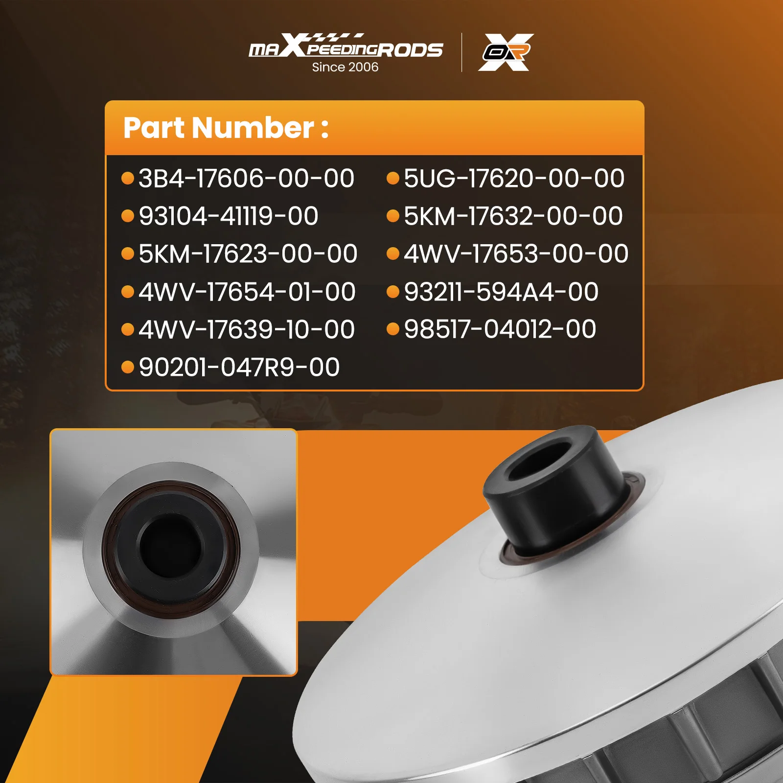 

Primary Dry Clutch Sheave Assembly For Yamaha Rhino 660 4x4 5UG-17620-00-00