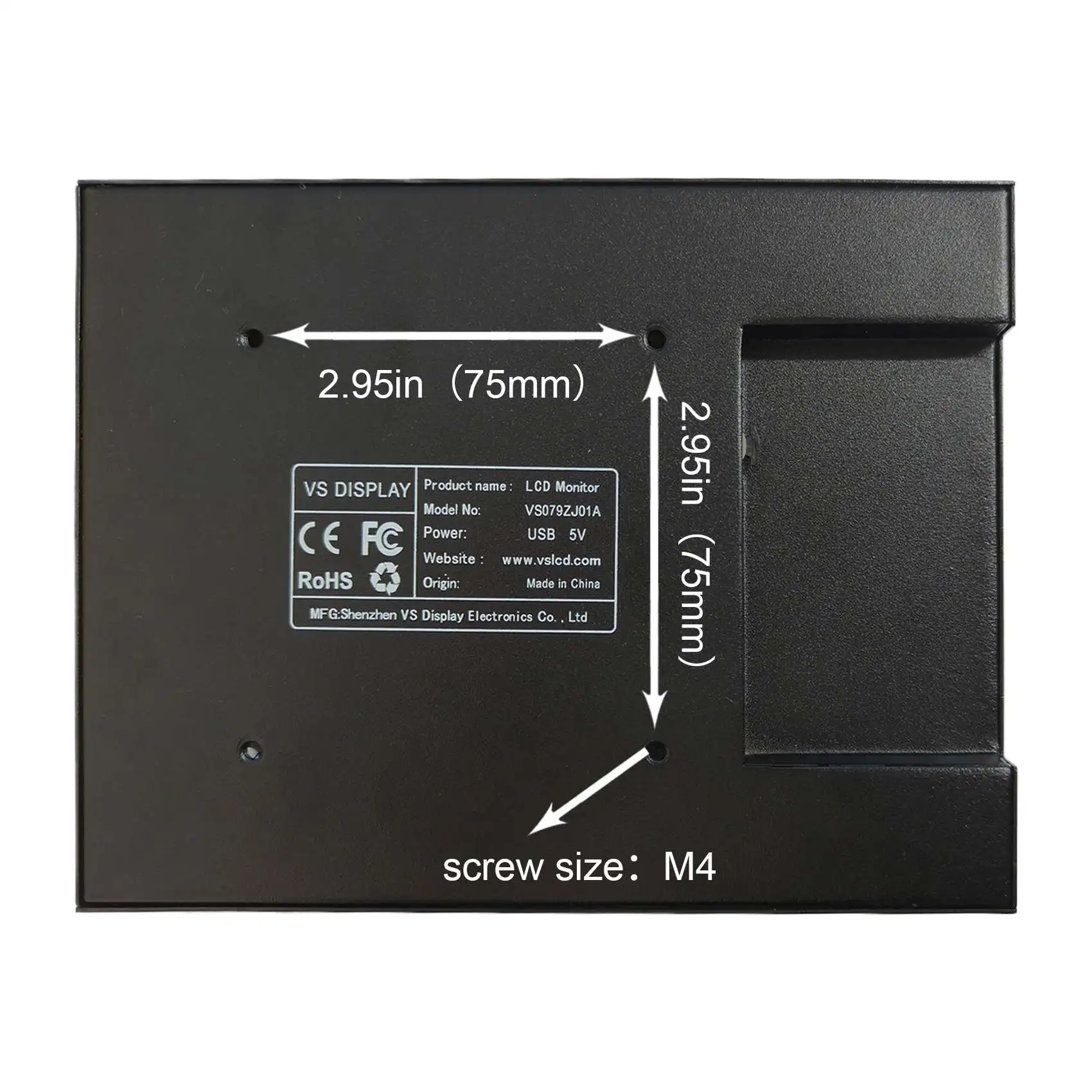 7.9inch 1536x2048 IPS LCD Monitor Metal Case USB C Power Mini H-D Input
