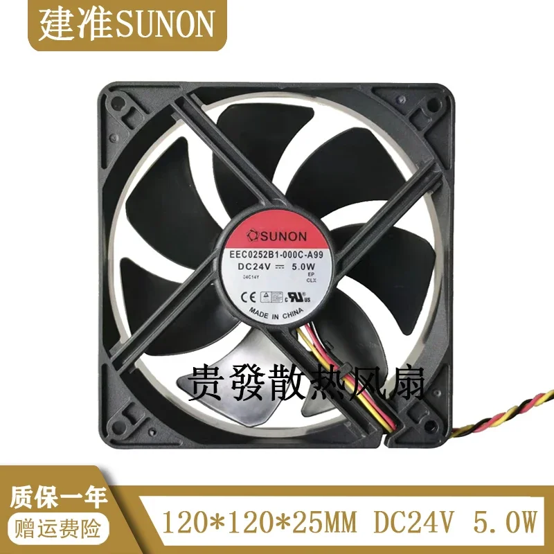 Original CPU Cooler Fan for SUNON EEC0252B1-000C-A99 12025 24V 5W Cooling Fan