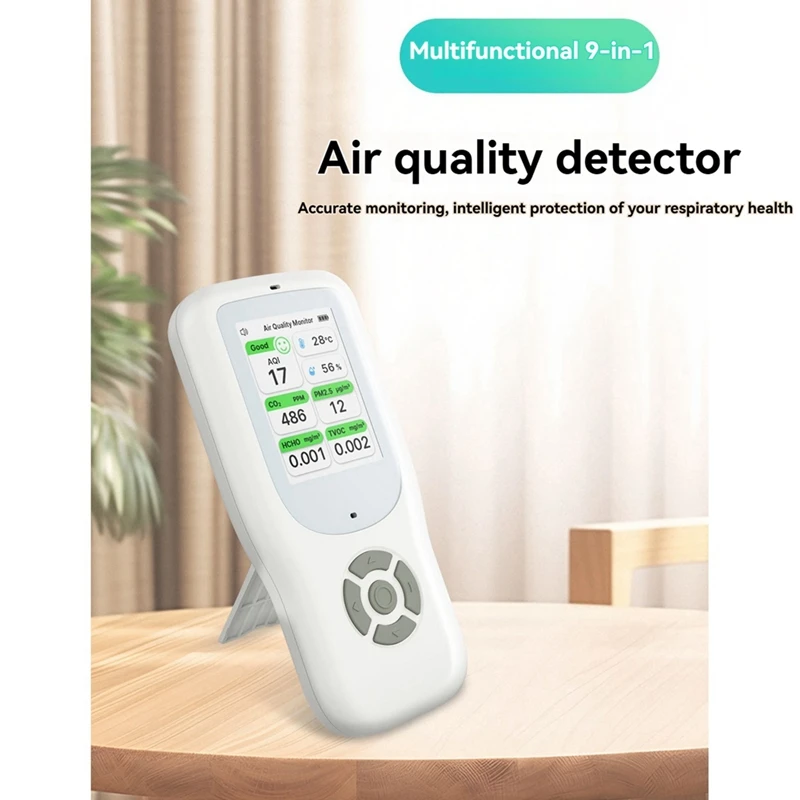 Air Quality Monitor  Smart Air Quality Tester PM1.0 PM2.5 PM10 CO 2 HCHO Temperature Humidity With Alert