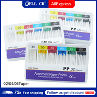 WELLCK 1 Box Dental Absorbent Paper Points Sterile Mixed Sizes 02 04 06 Taper 15-40# For Dentist Use Dentistry Materials