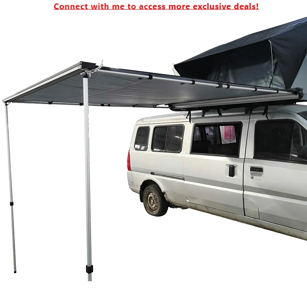

New Style Outdoor Car Side Awning Camping Waterproof Roof Top Awning Soft Shell For Camping