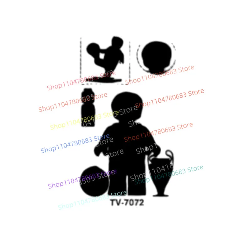 Klocki MOC TV6509 TV7070 TV7071 Figurki Sportowe Mini Lalki Model do Składania Dekoracje Anime Kreskówki Zabawki Prezenty