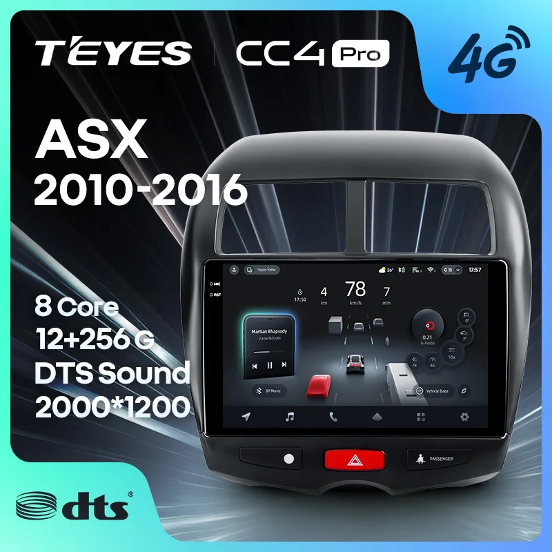 

TEYES CC4 PRO For Mitsubishi Outlander Sport ASX 1 2010 - 2016 CarPlay Android Auto 2DIN Autoradio Car play Radio Multimedia
