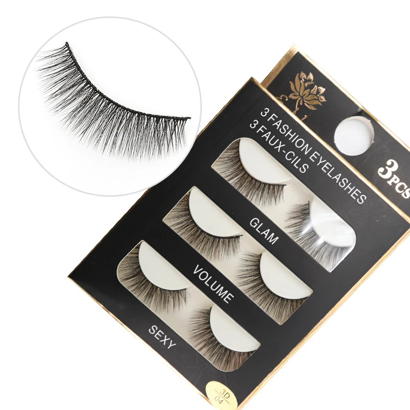 60% discount 3D stereo natural individual and flexible wispy cotton steam Mink False Eyelashes with Accept custoimized