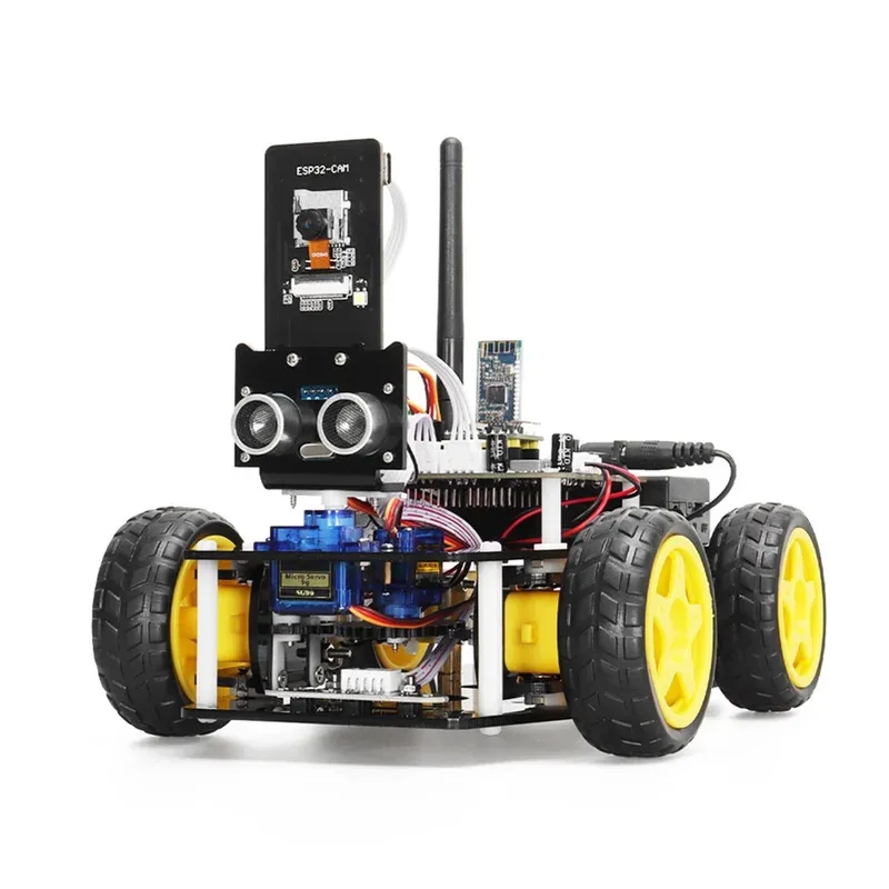 

ESP32 and STM32 Ackermann Intelligent Car Development Kit Eps-32 camera programming educational robot car