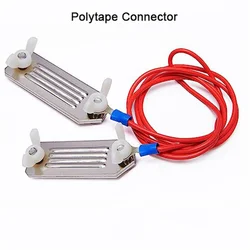 Electric Fence Tape Connector for Farm Goat Animals Polytape to Energizer Connector Green & Red Polytape to Polytape Connectors