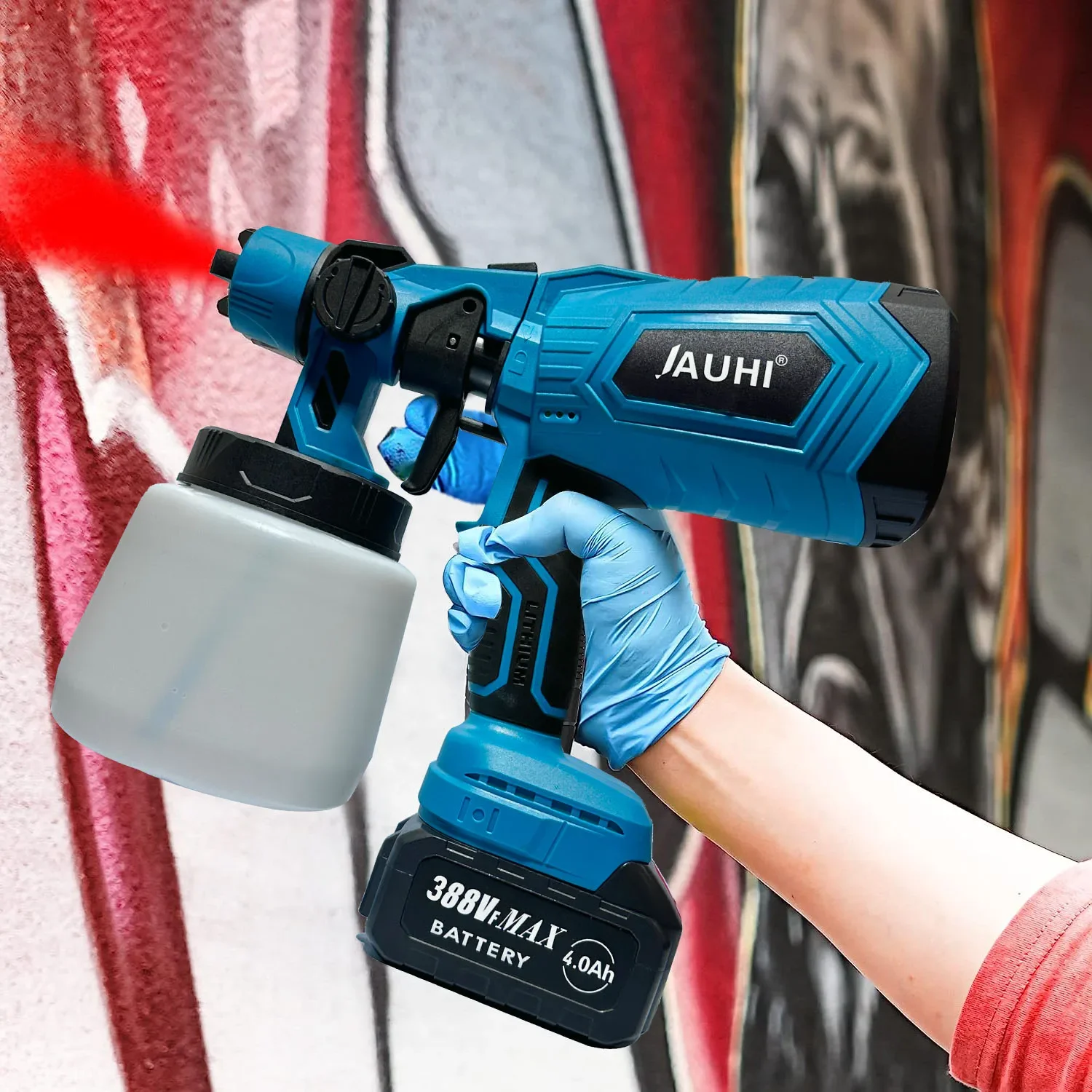 1000ML Electric Cordless Spray Gun High Power HVLP Paint Sprayer Auto Furniture Steel Coating Airbrush For Makita 18V Battery