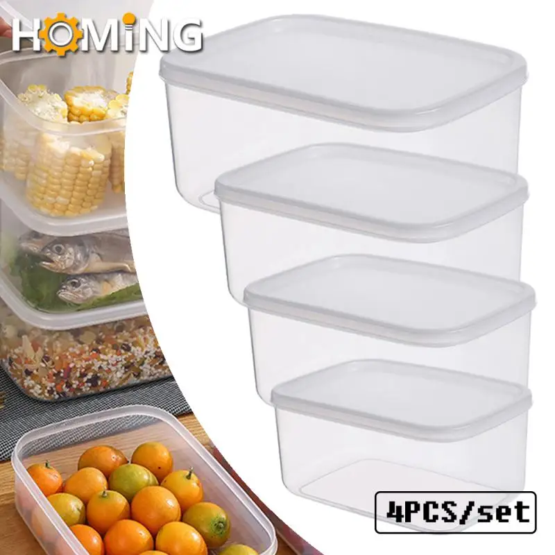 

Fresh-keeping Boxes Set Refrigerator Sealed Container Food Storage Side Dish Box Microwave Heating Frozen Meat Special Organizer