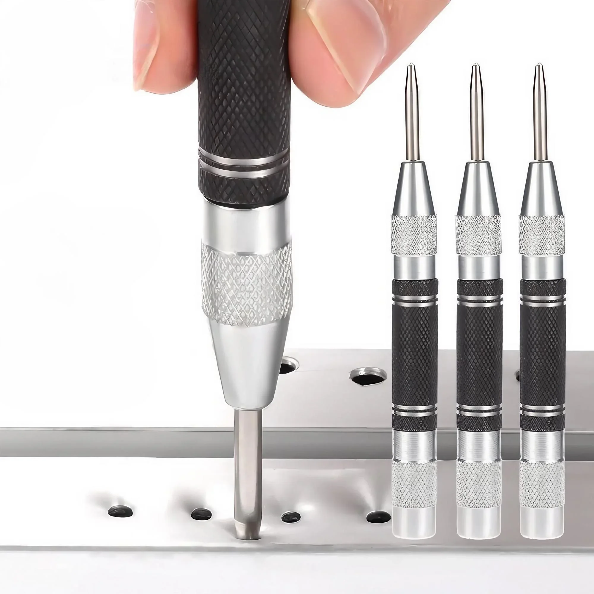 STONEGO 1PC Multi-function Automatic Center Punch Metal Positioning Hole Window Precision Drilling Convenient and Practical