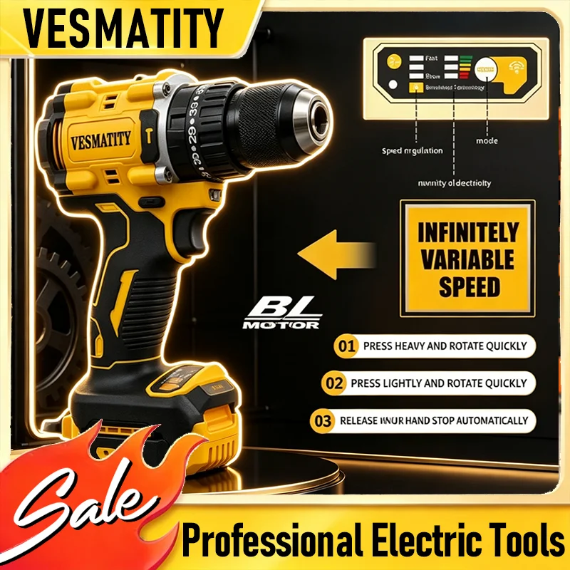 Original DCD805 Rechargeable Brushless Compact Hammer Drill Driver Lithium Battery High Torque Bare Tool For DEWALT Battery