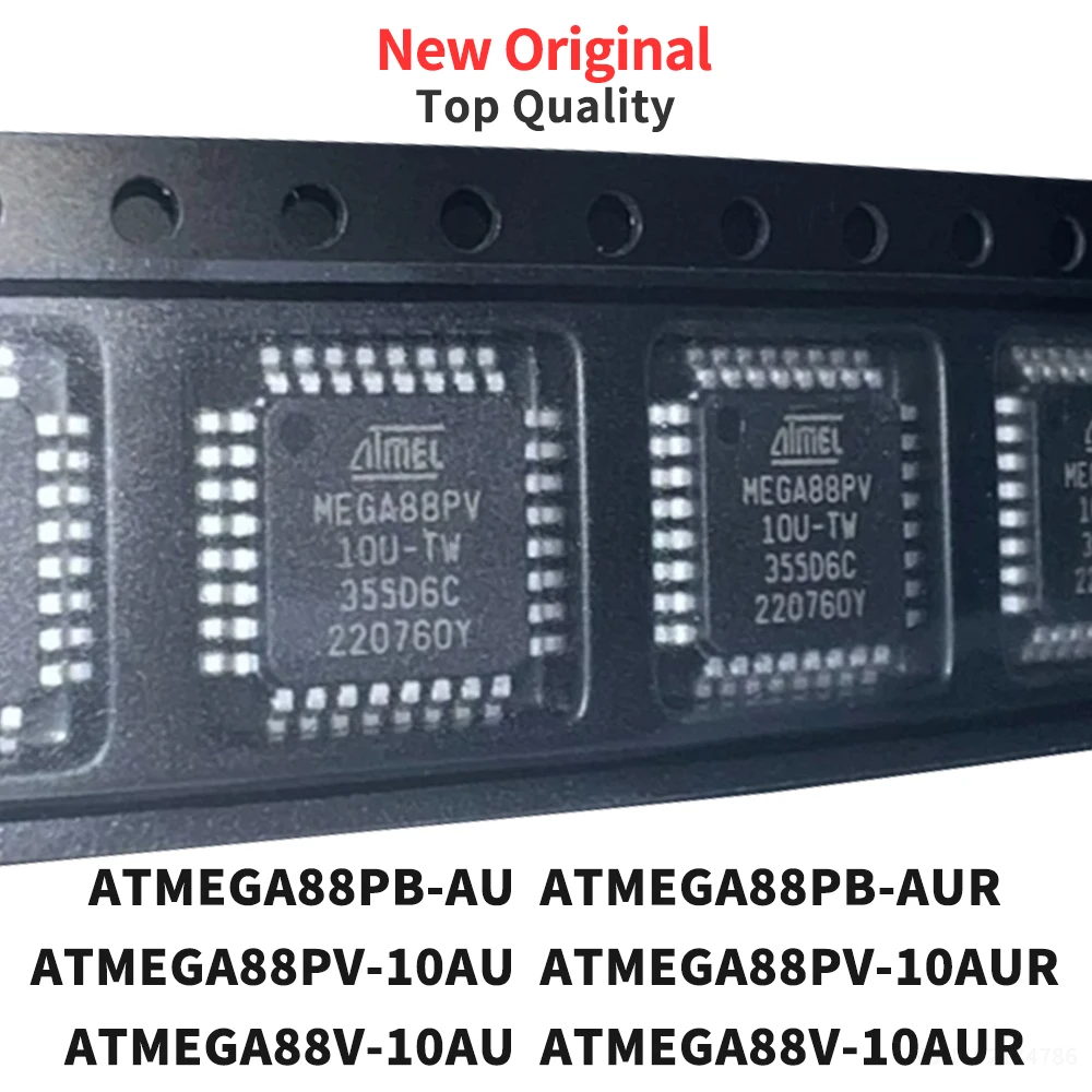 (1 Piece) ATMEGA88PB-AU ATMEGA88PB-AUR ATMEGA88PV-10AU ATMEGA88PV-10AUR ATMEGA88V-10AU ATMEGA88V-10AUR QFP-32 New Original