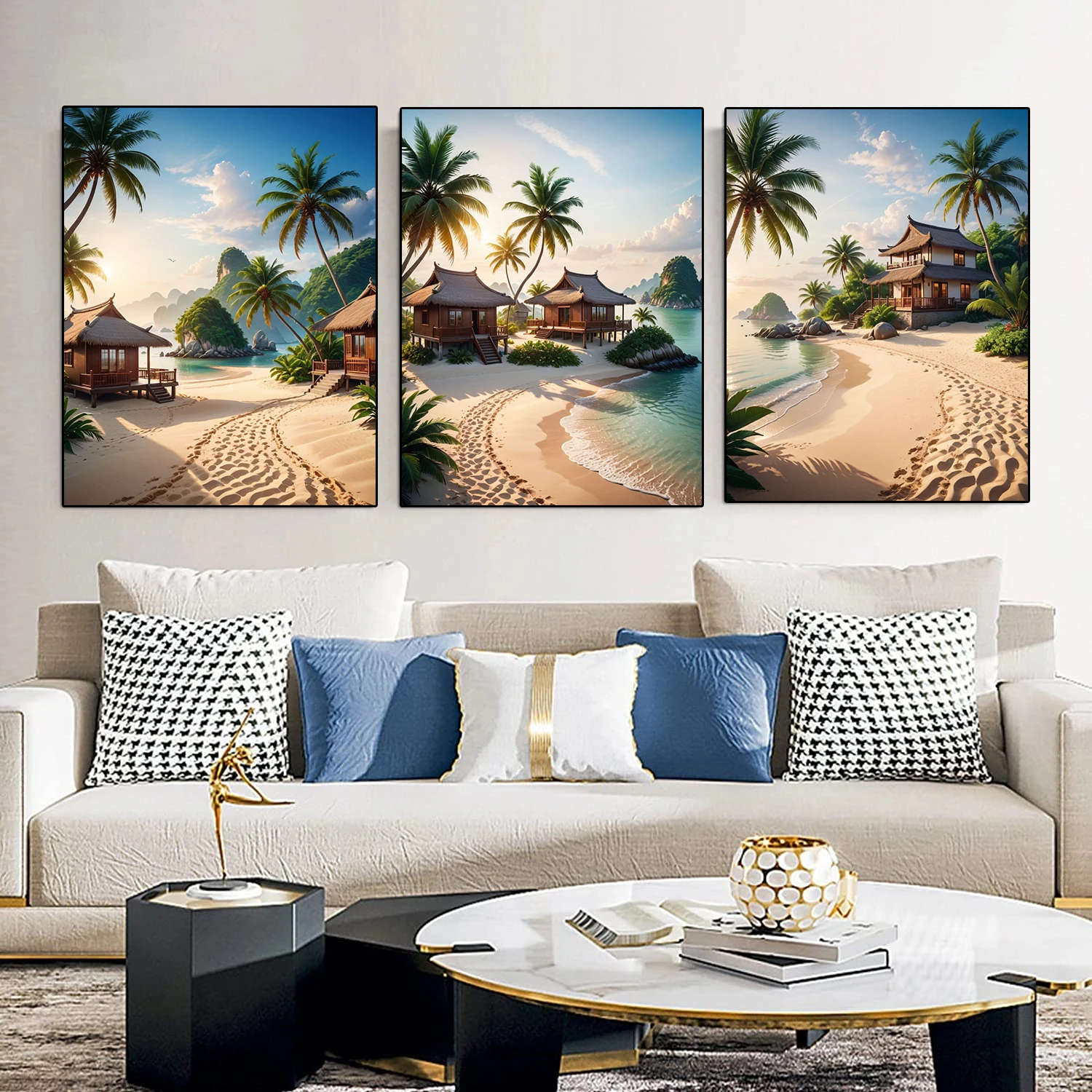 5D Beach Diamond Painting New Collection 2024 Coast Resort Scenery Set DIY Full Diamond Mosaic Crystal Embroidery Home Decor Art