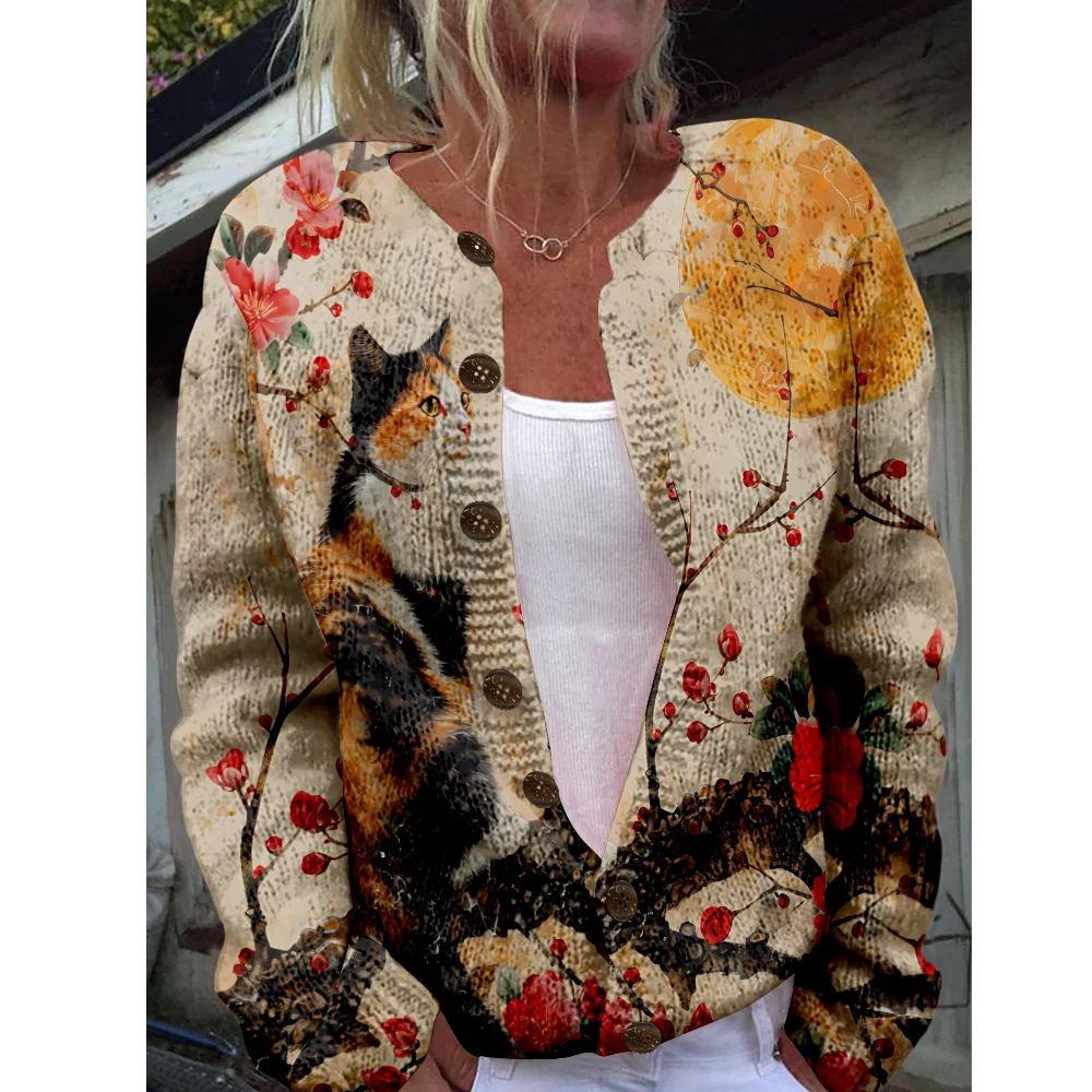 

Autumn Winter Knitted Cardigan Vintage Casual Sweater Japanese Fashion Streetwear Women Sweaters Knit Top Cozy Jumpers Fashion