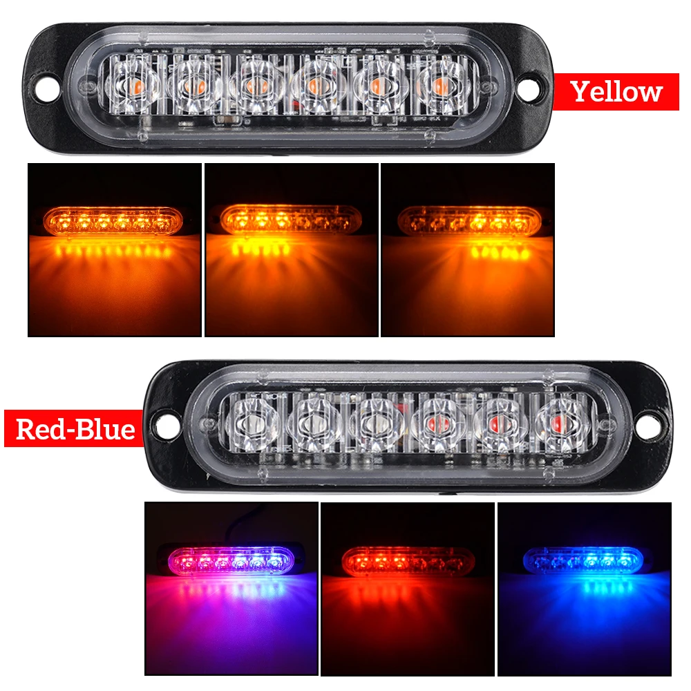 12V 24V Car Beacon Lamp Led Strobe Warning Light Cheap Strobe Grille Flashing Light bar Truck Amber Traffic Light Car Light