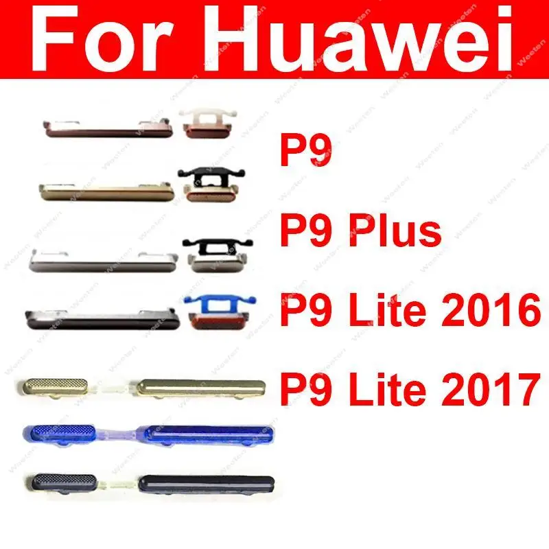 Power Volume Buttons For Huawei P9 EVA-L09 L19 P9 Plus P9 Lite 2016 P9 Lite 2017 Side Power Volume Keys On OFF Keys Repair Parts