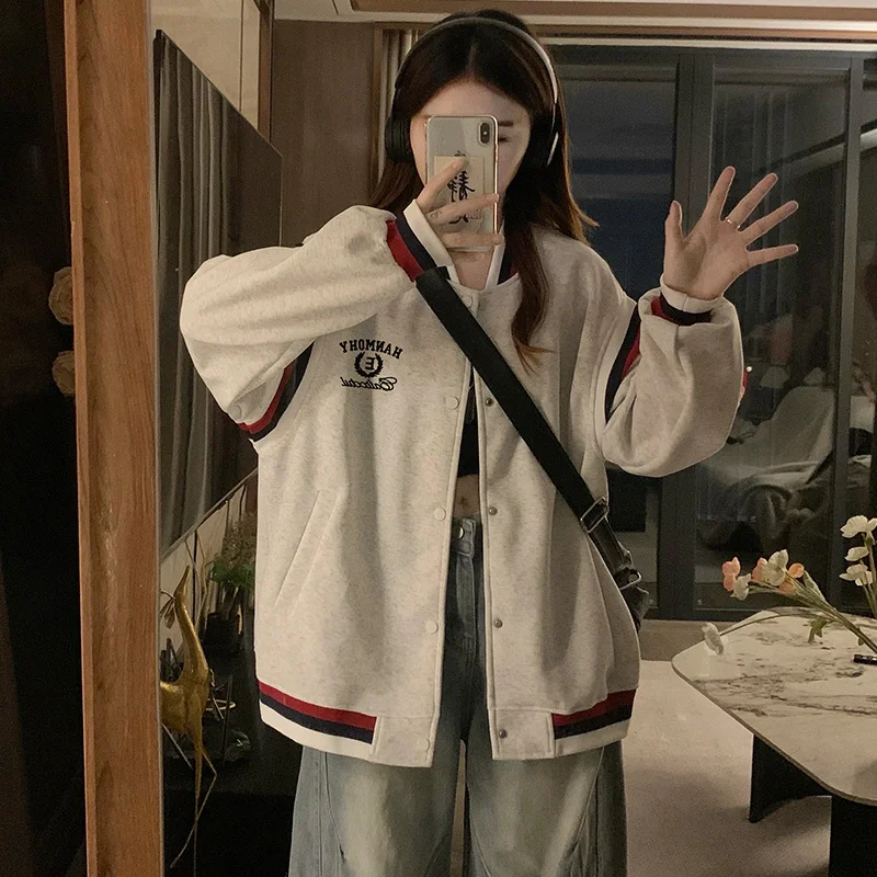 

Женская льняная куртка-бомбер оверсайз с капюшоном, весенняя, вязаная, с открытыми плечами, яркая, высококачественная, в стиле «бойфренд», с вырезами, широкая, для женщин