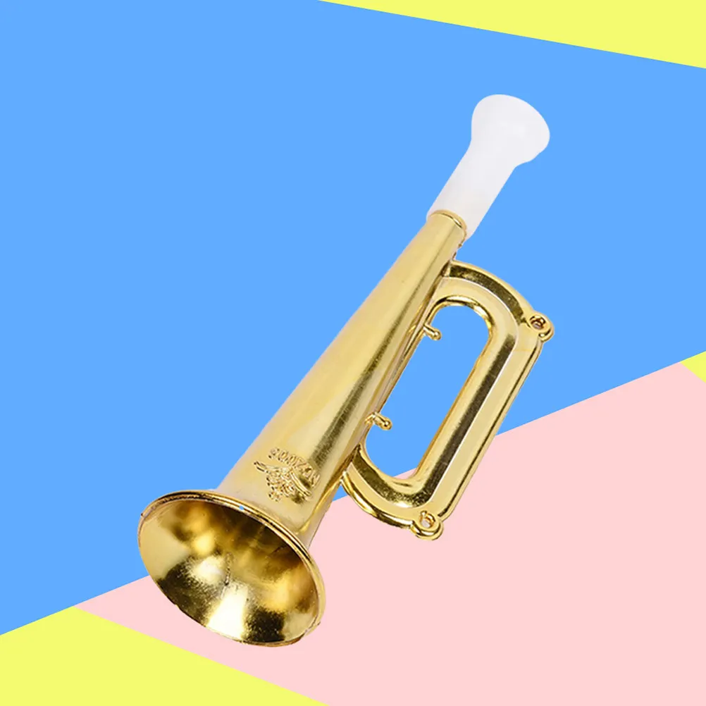 24Pcs Kids Plastic Horn Trumpet for Music Interest Development Voice Discrimination Training Cheering Prop Football Concert