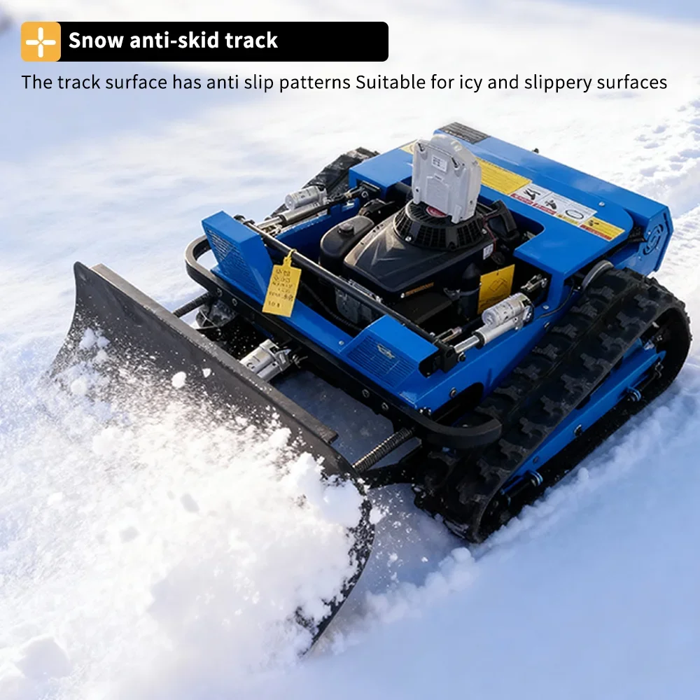 9HP 224CC Remote Control Lawn Mower Snow Removal Robot for Garden Yard Farm Winter Snow Cleaning Lawn Care
