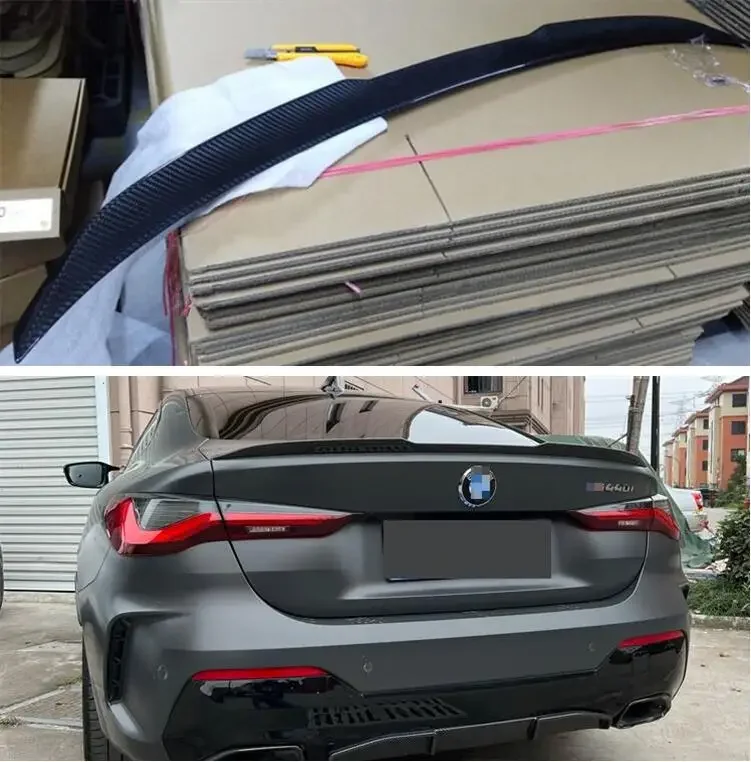 

Spoiler For BMW 4 series G22 G23 2020 2021 2022 2023 Rear Wing Lip Tail Trunk Spoilers Real Carbon Fiber