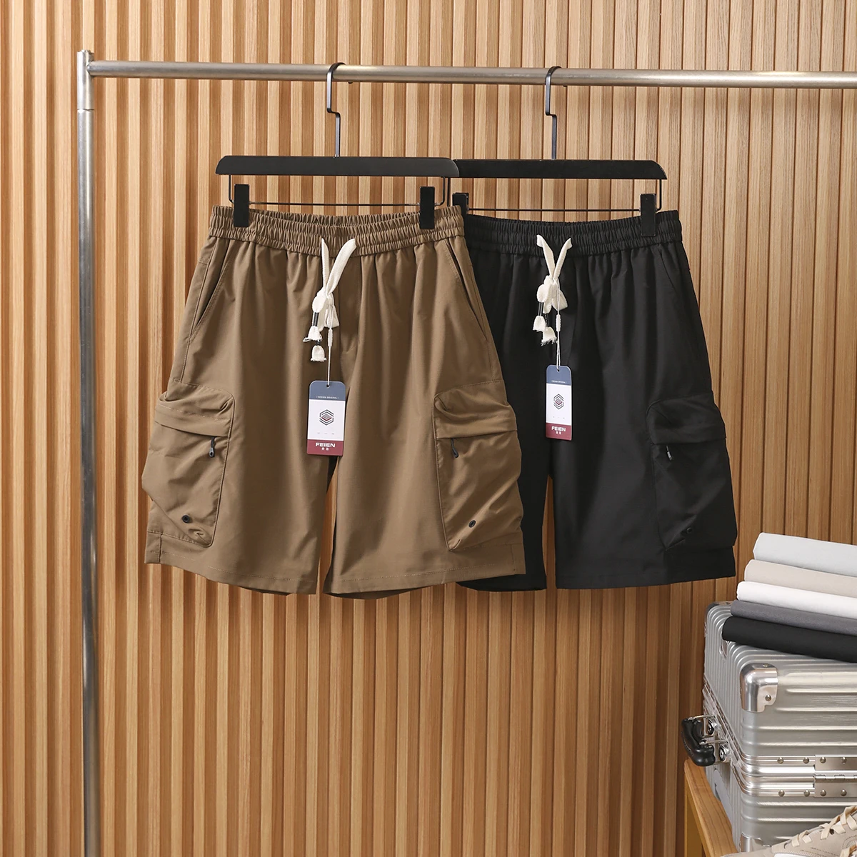 

Мужская летняя рабочая одежда, повседневные брюки с прямыми штанинами из дышащей ткани Qui-Dry, модные городские прямые брюки