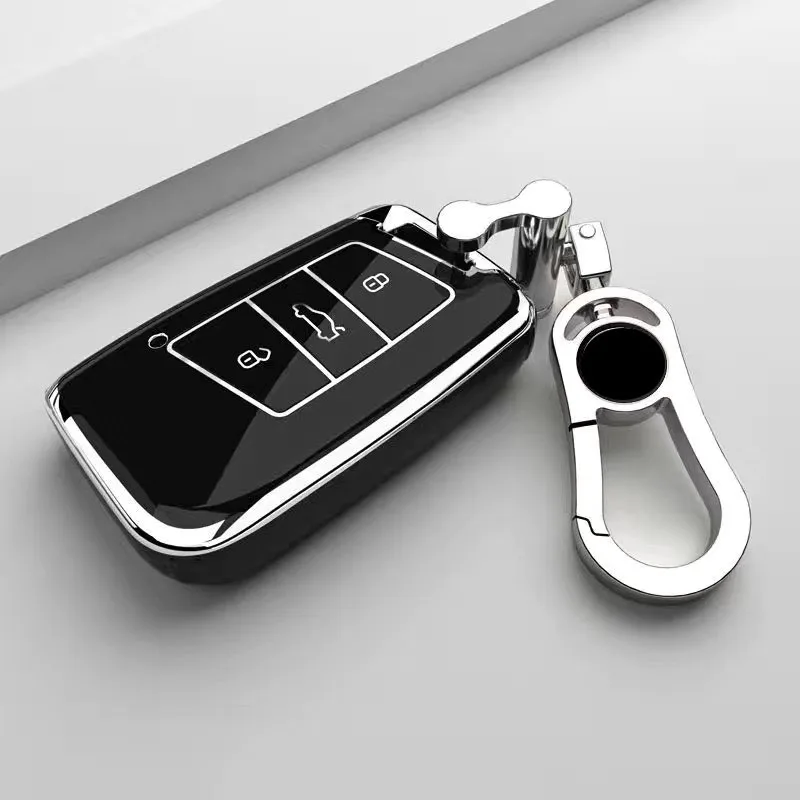 TPU Car Remote Key Case Cover Shell Keychain For VW Volkswagen Passat B8 Magotan For Skoda Kodiaq Superb A7 Accessories