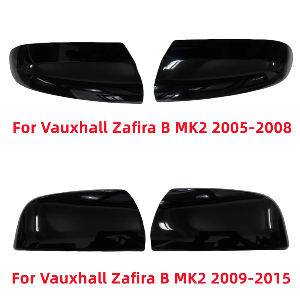 Pair Glossy Black Replacement Rearview Side Mirror Covers Cap For Vauxhall Zafira B MK2 05-08 09-15 Side Door Mirror Cover Trims