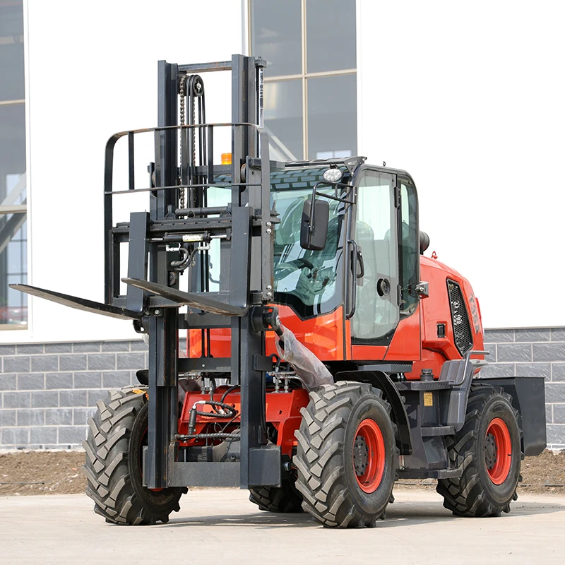 4x4 Forklift New Diesel Forklift Truck 3 Ton 4x4 All Terrain Forklift ISO CE China Manufacturer