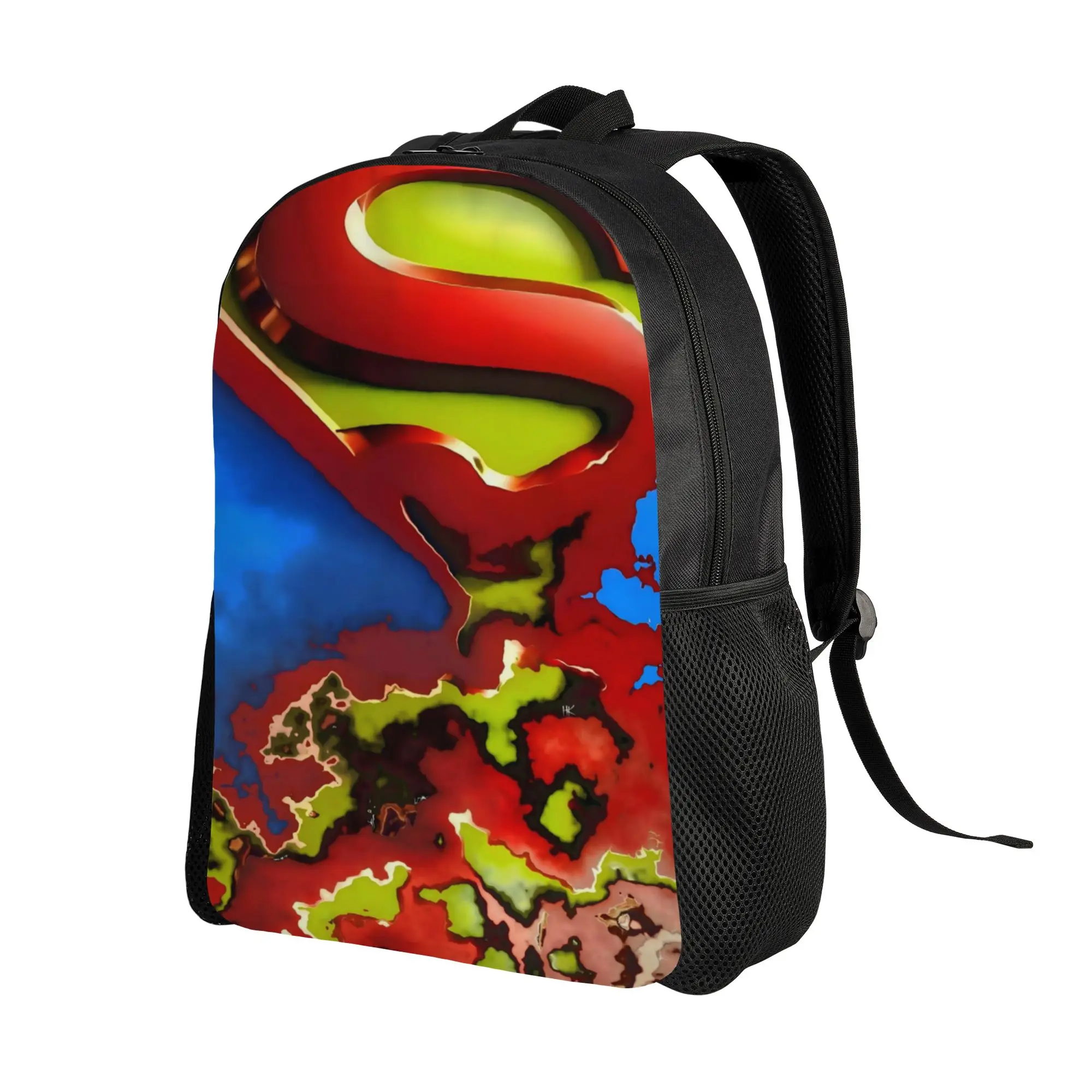 Backpack Back to school season Color Splash Superman S Shield Logo  Vintage Backpack