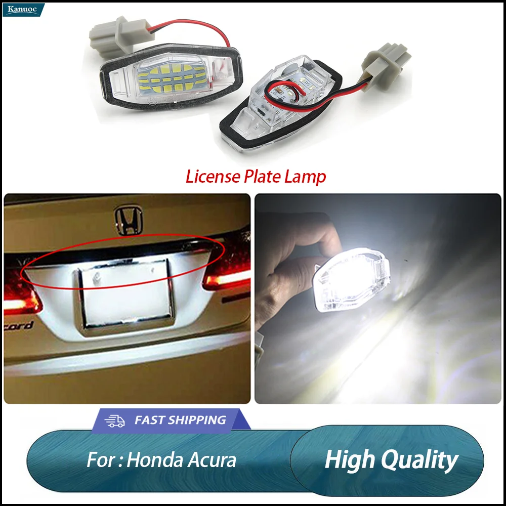 

2Pcs LED License Plate Lamp Kit For Honda Accord Odyssey Pilot Civic Acura MDX TSX TL ILX RDX RL