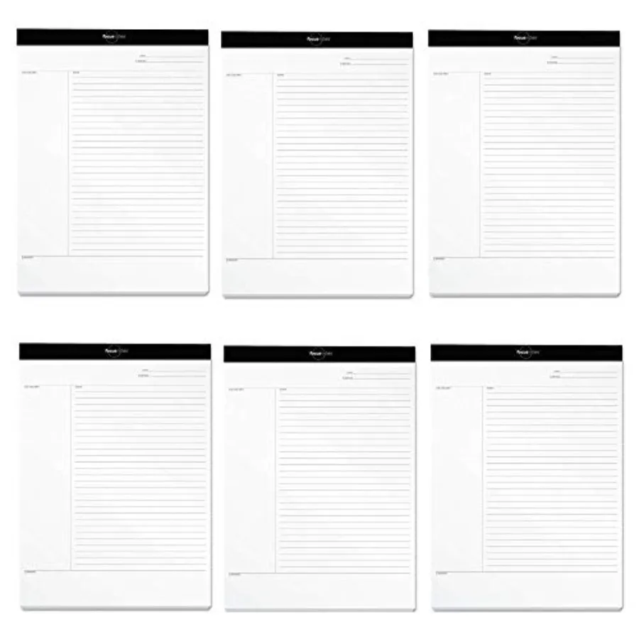 

FocusNotes Note Taking System Legal Pad, 8-1/2 x 11-3/4 Inches, White, 50 Sheets 77103 - 6 PACK