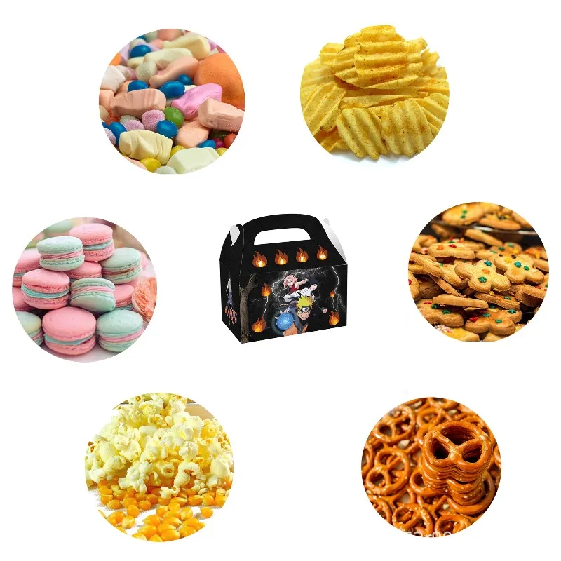 صندوق هدايا حلوى ناروتو ساكوكي كاكاشي أنيمي كارتون الشكل حفلة عيد ميلاد المحمولة صندوق ورقي محمول كيس ورقي هدية للأطفال #6