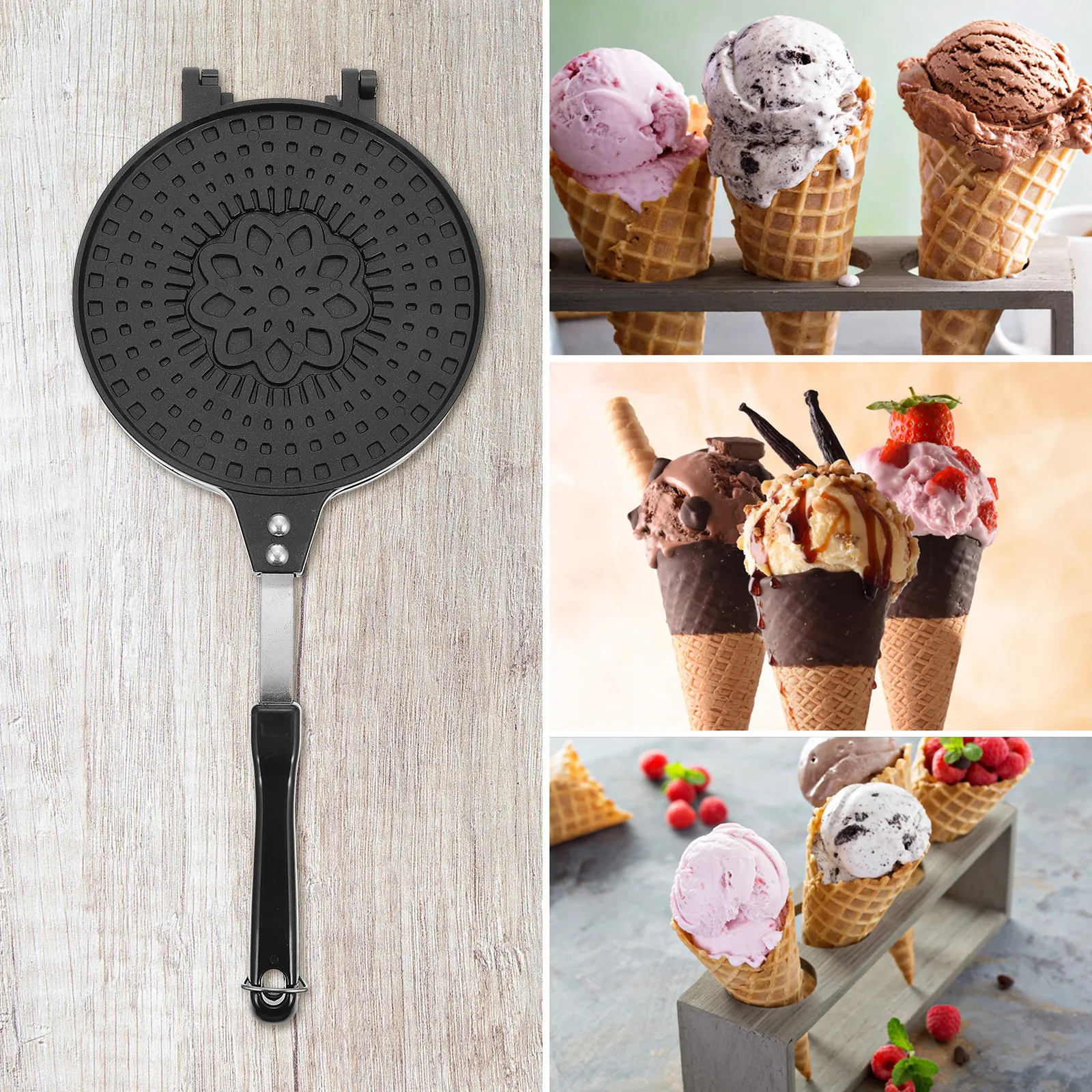 Molde para hornear conos de he - Home Cooking Egg Roll reseña y precio