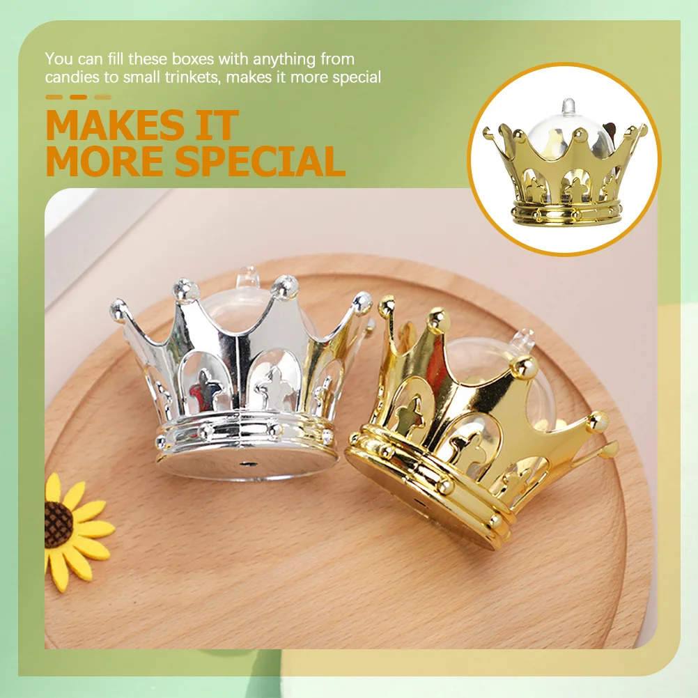 

12Pcs Boxes with Dome Plated Finish Perfect for Wedding Party Favors Kids Princess Theme Events