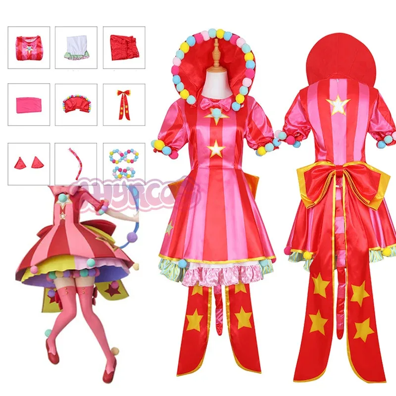 

DY20259PCS Anime Virtual Singer Mikkuu Cosplay Costume Dress Projec Stage! The World's First Royal Highness Princess Stage Costu