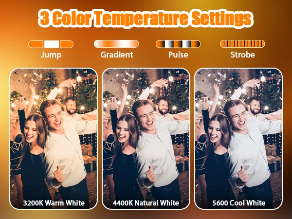 U'King 2PCS 100W COB Spotlight Cool/Warm White LED Profile Light DMX512 Manual Focus Stage Light Strobe Effect for DJ Wedding