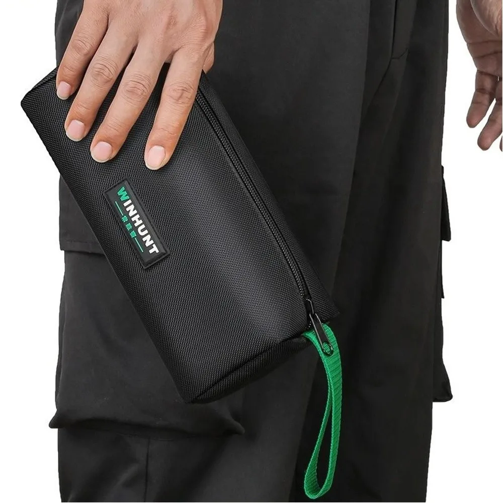 

Waterproof Tool Bag 1680D Oxford Smooth Zipper Hardware Wrench Storage Bag Large Pocket Pouch Screwdriver Storage Handbag Men