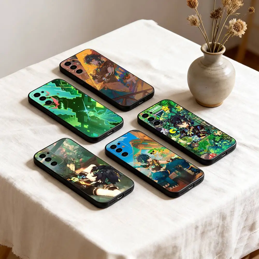 

Genshin Impact Kinich Game Phone Case Black Silicone Soft For Samsung S25,S24,S21,S22,S23,S30,Ultra,S20,Plus,Fe,Lite