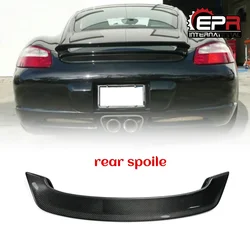 Carbon Fiber Rear Spoiler Wing Lip Aero Body Kit Car Accessories for 2006-2012 Porsche Boxster 987 Cayman Te-chart