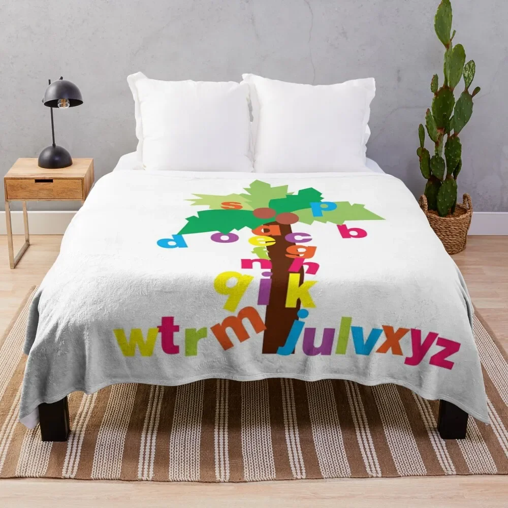 

Chicka Chicka Boom Boom. Throw Blanket Flannel for sofa Decorative Throw Decoratives Blankets