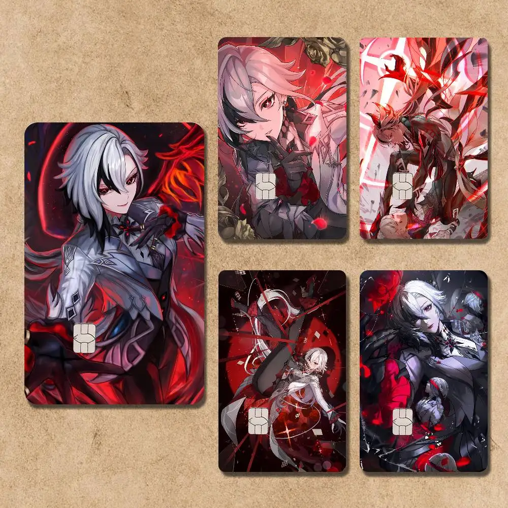 

Game Anime A-Arlecchino Card Stickers Credit Visa Debit Bank Charge Card Bus Metro Waterproof Sticker Decal Decoration